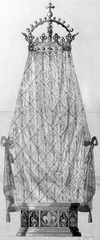 Projet de trône d'exposition