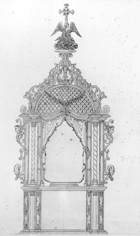 Projet de trône d'exposition