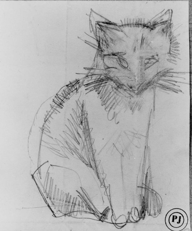 Zittende poes