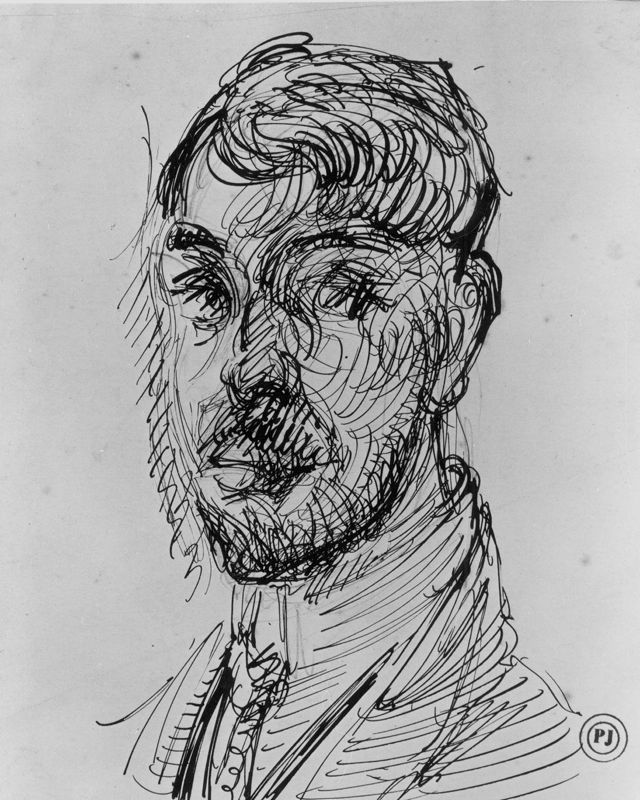 Portret van man (3/4 naar links)