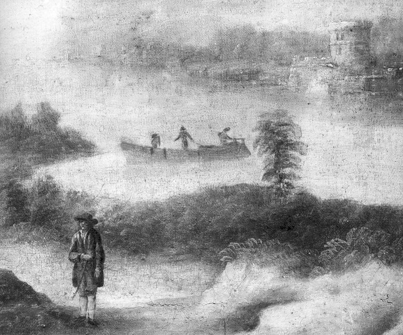 Paysages et marines : paysage avec cours d'eau