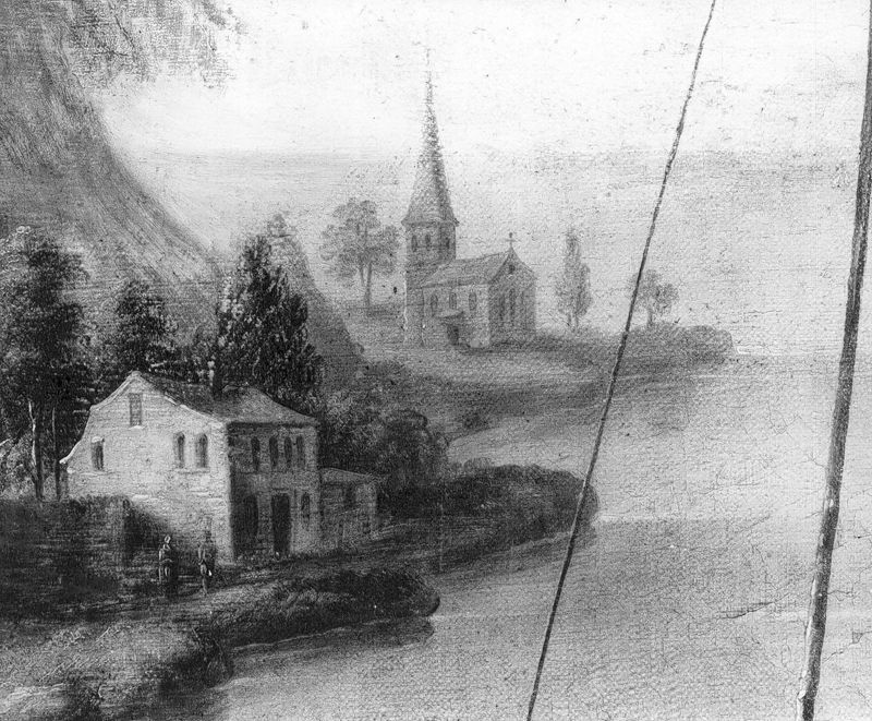 Paysages et marines : paysage avec cours d'eau