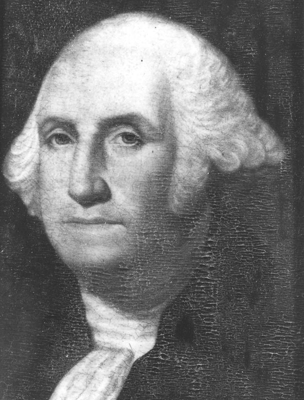 Portrait de George Washington (1732-1799), président des Etats-Unis d'Amérique