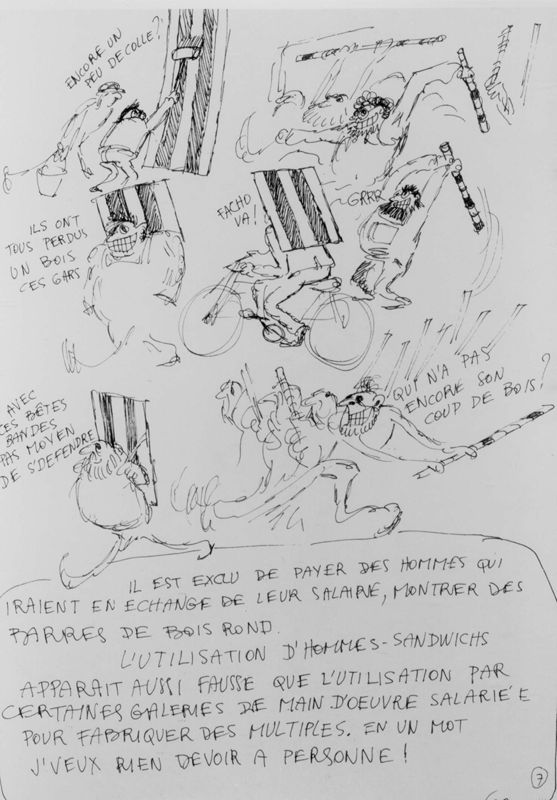 Reeks 27(Les bâtons). (reeks van 7 tekeningen)