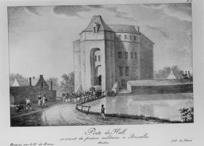 Porte de Hal, servant de prison militaire, à Bruxelles