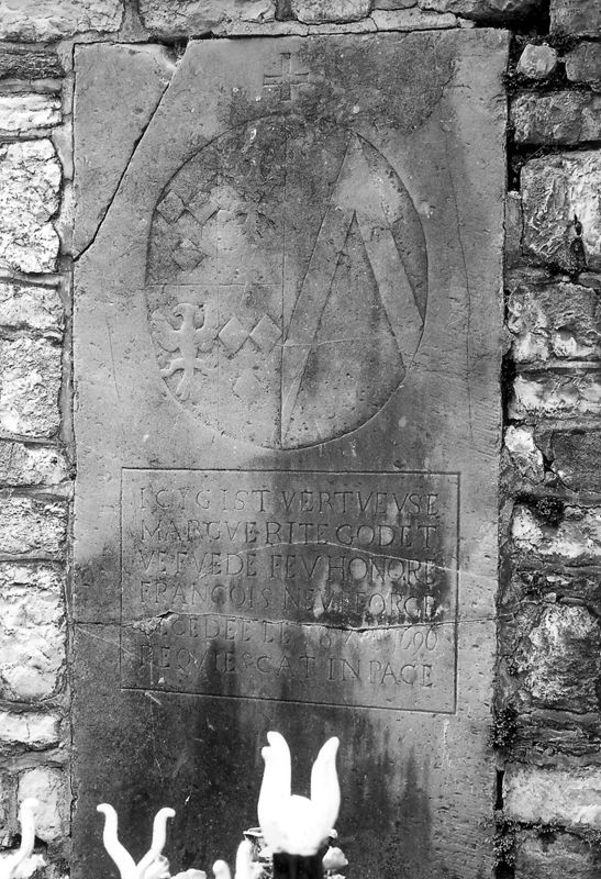 Dalle funéraire de  Marguerite Godet