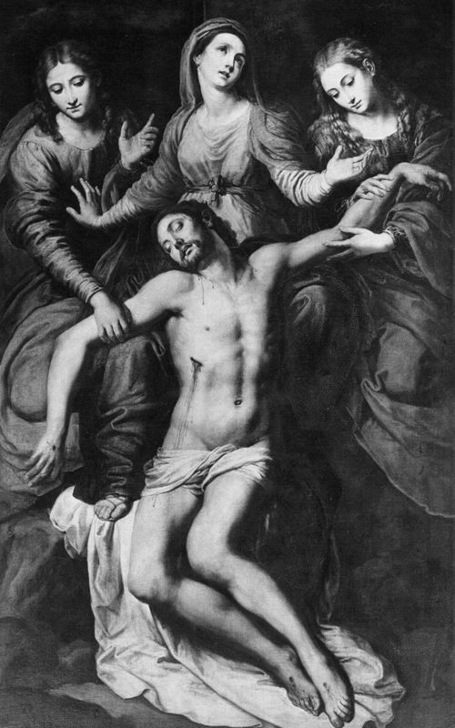 Piëta met Maria Magdalena en H. Johannes