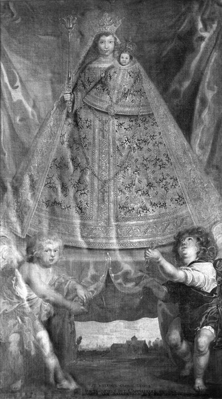 O.L.Vrouw van Laken en gezicht van de voormalige kerk van Laken