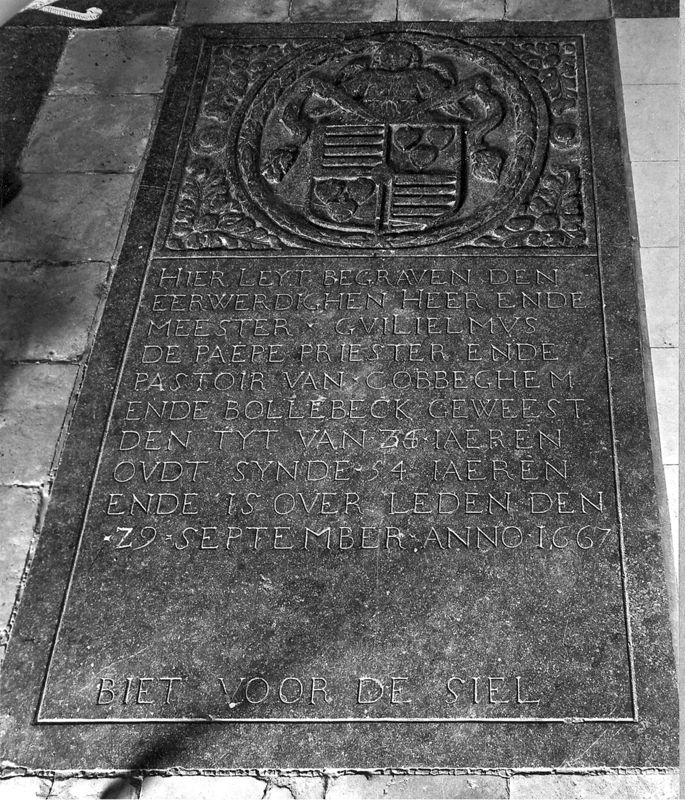 dalle funéraire / Kerk Sint-Gaugericus[Kobbegem]