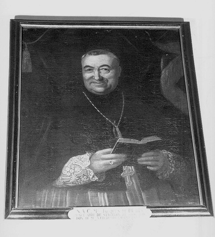 Portrait en buste de jacques de Hubin, prince-abbé de Stavelot (1766-1786)