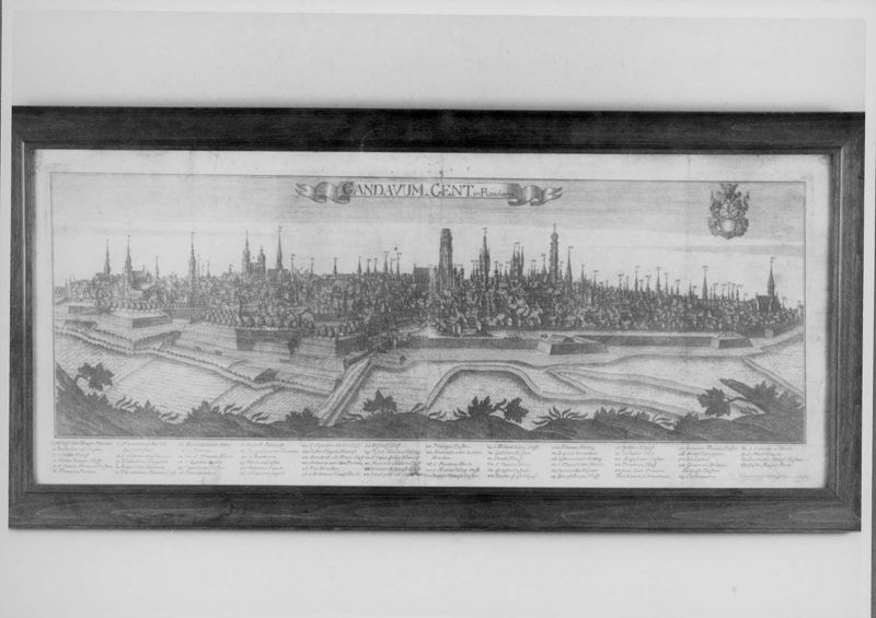 Panoramisch gezicht op de stad Gent