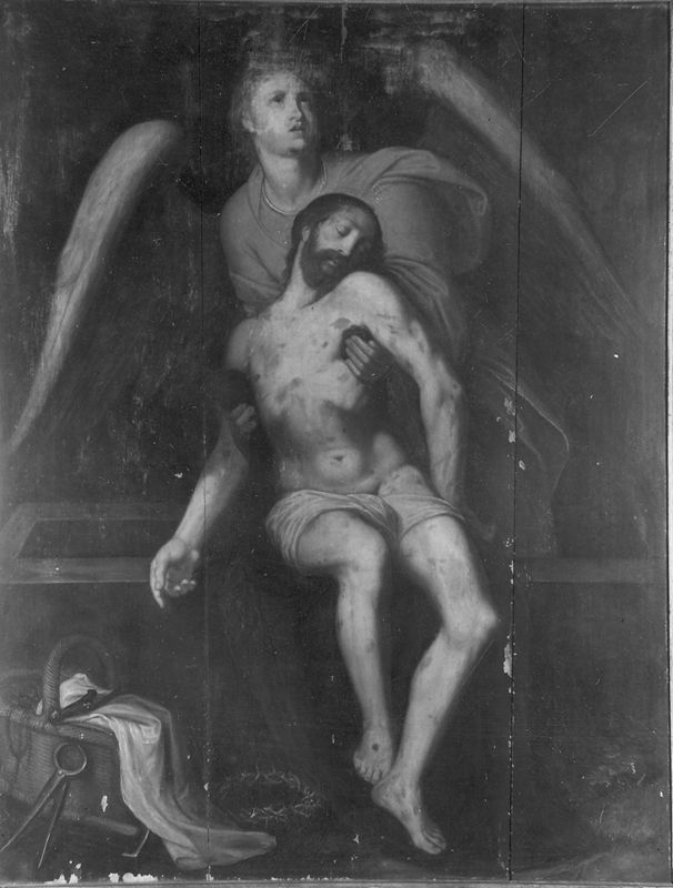 Christ mort soutenu par un ange