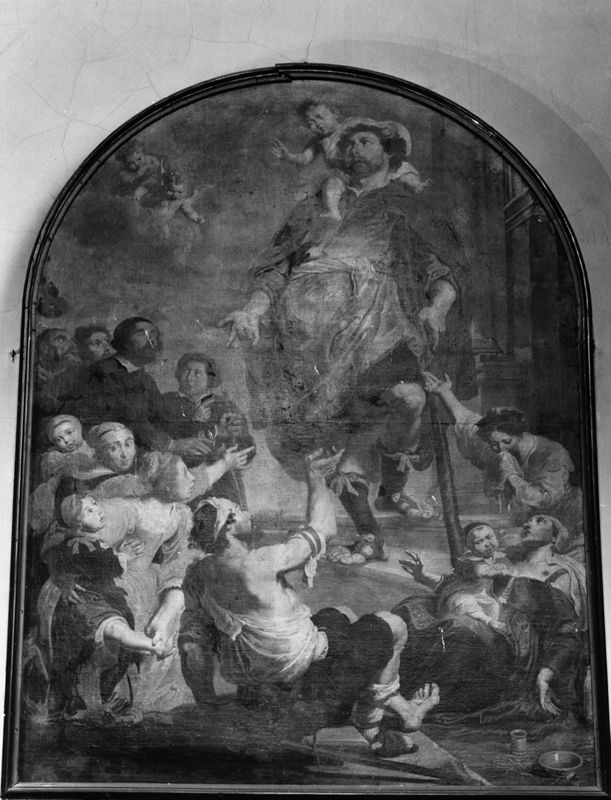 Gelovigen aanroepen de H. Christophorus