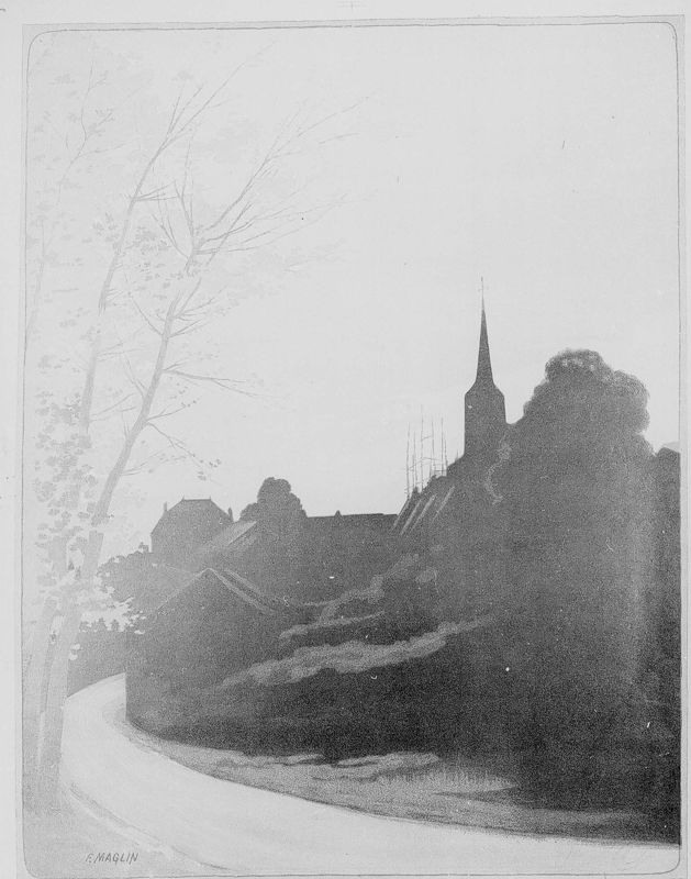 Landschap met kerk
