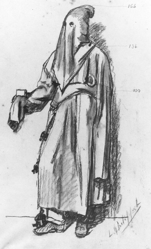 Le moine à la cagoule (étude pour "l'Assassiné")