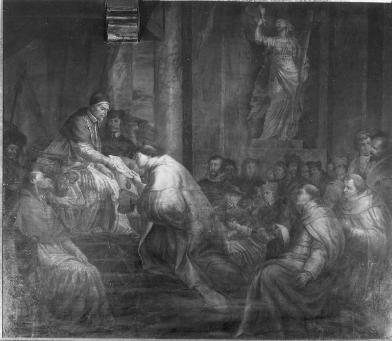 H. Norbertus ontvangt de regel van Paus Honorius II
