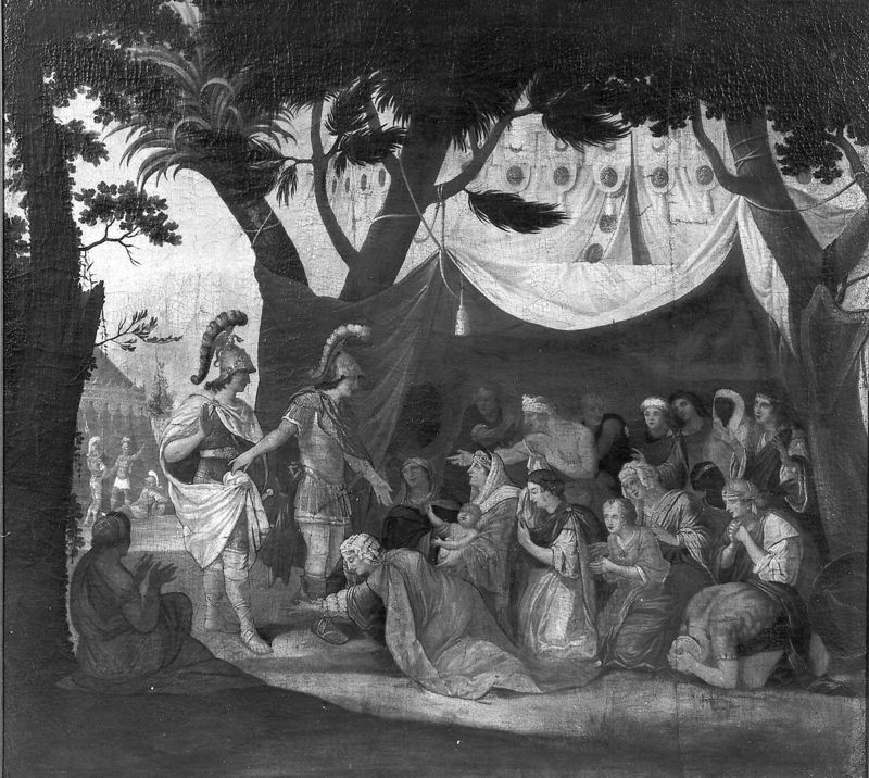 Alexander ontmoet de weduwe van Darius in de tent