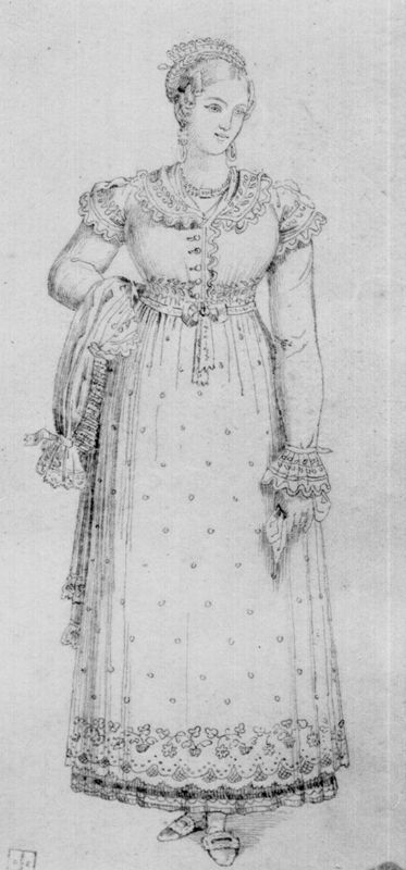 Italienne en costume traditionnel