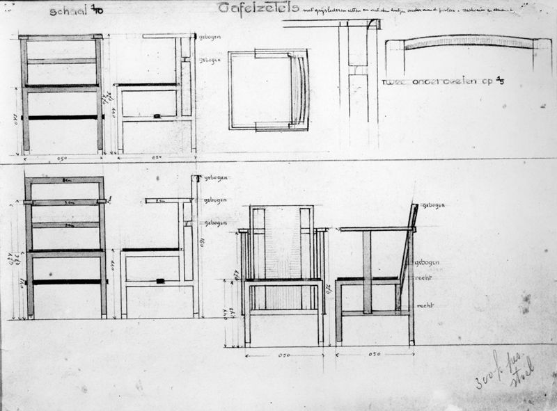Projet pour une table et fauteuils