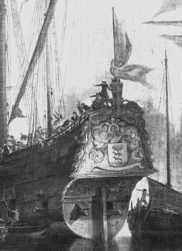 Het eskader van Duinkerken voor het fort van Mardijk