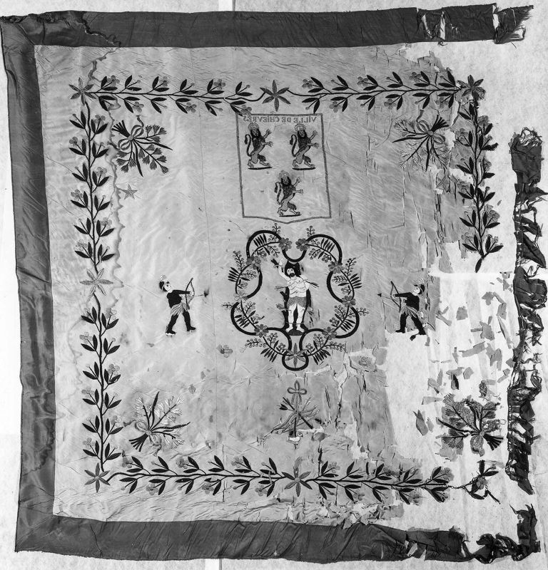 Drapeau de la confrérie des archers de Saint-Sébastien