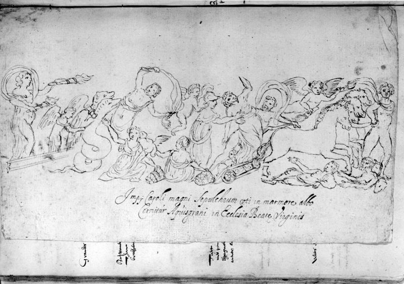 Chronique de Liège : Sarcophage romain avec Enlèvement de Proserpine...