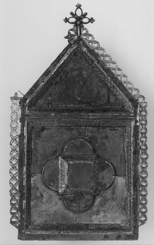 Reliquaire de saint Gondulphe en forme de pignon de châsse