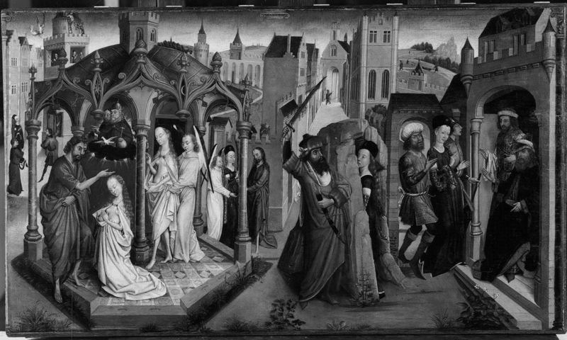 Scènes uit de legende van de Heilige Barbara