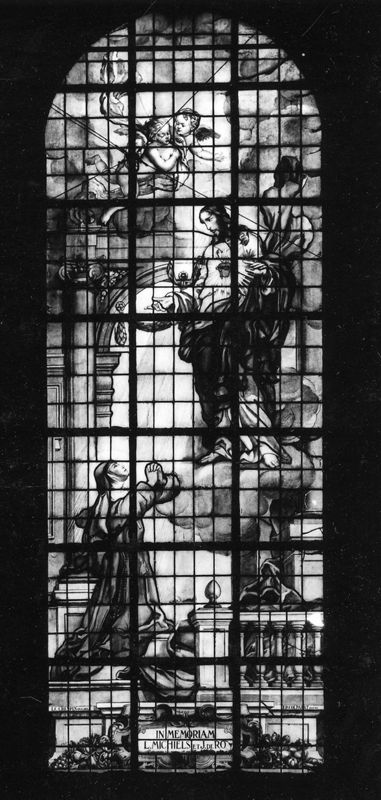 Verschijningen van Christus en O.L.Vrouw; Taferelen met heiligen.