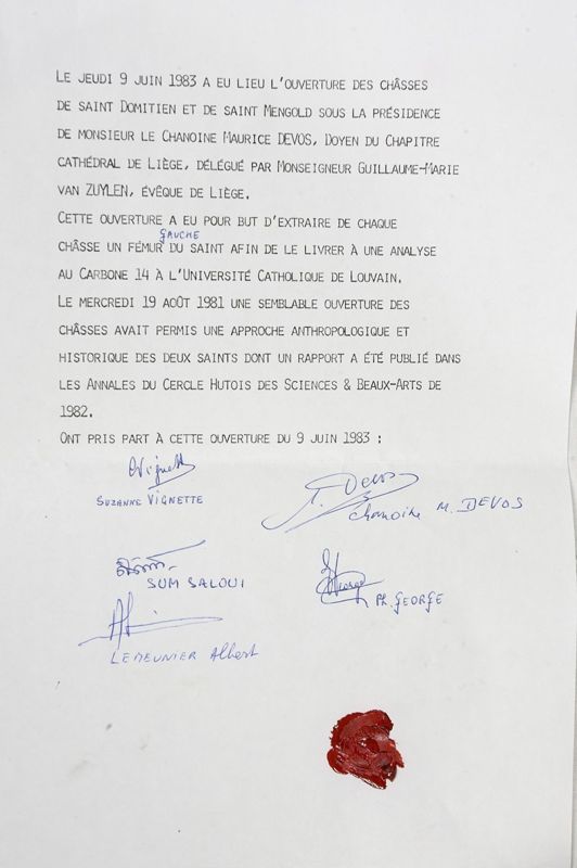Coffret des reliques de la châsse de Saint Domitien