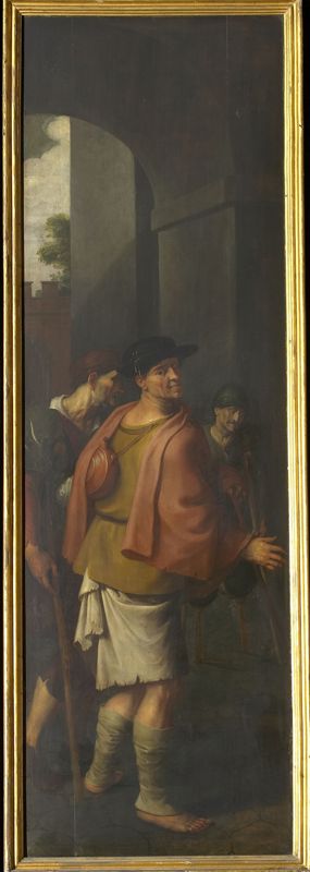 De heilige Elisabeth van Hongarije deelt haar schatten uit