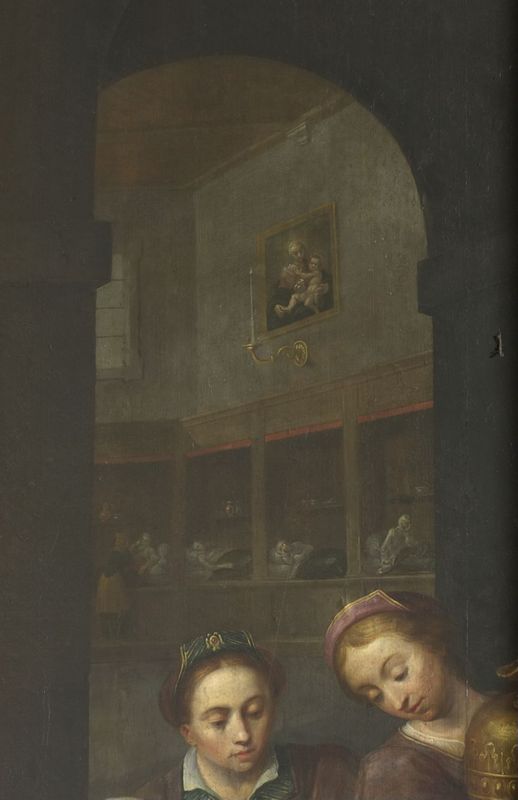De heilige Elisabeth van Hongarije deelt haar schatten uit