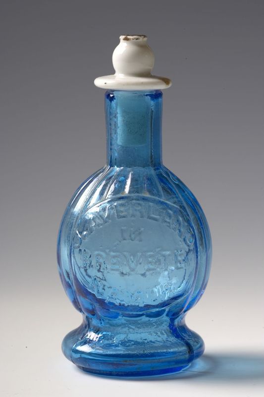 Lampe en verre bleu de type Averland