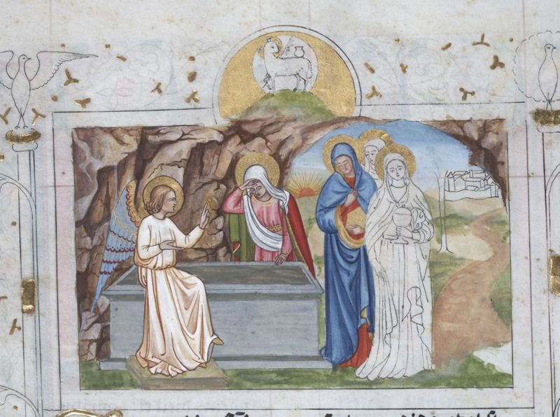 Fragment d'un évangéliaire inachevé