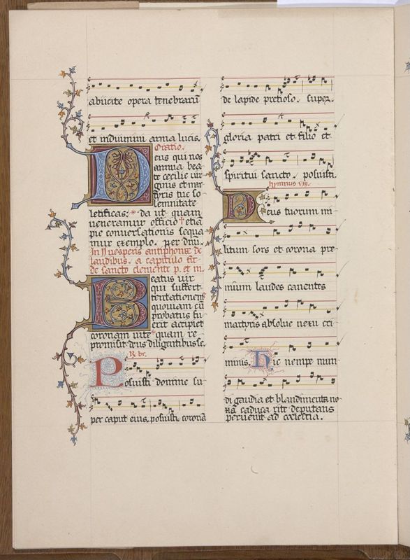 Office de la Sainte-Cécile pour l'antiphonaire premier ordre (laudes et vêpres)