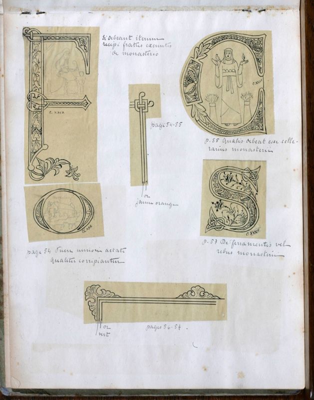 Album contenant les calques d'une Règle de saint Benoît calligraphiée et enluminée à l'abbaye de Maredret pour le kaiser Guillaume II (1899 - 1900)