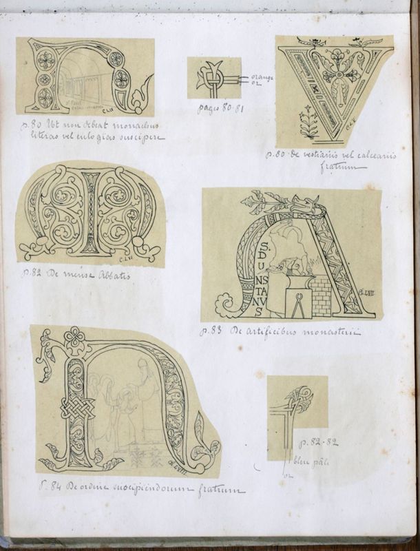 Album contenant les calques d'une Règle de saint Benoît calligraphiée et enluminée à l'abbaye de Maredret pour le kaiser Guillaume II (1899 - 1900)
