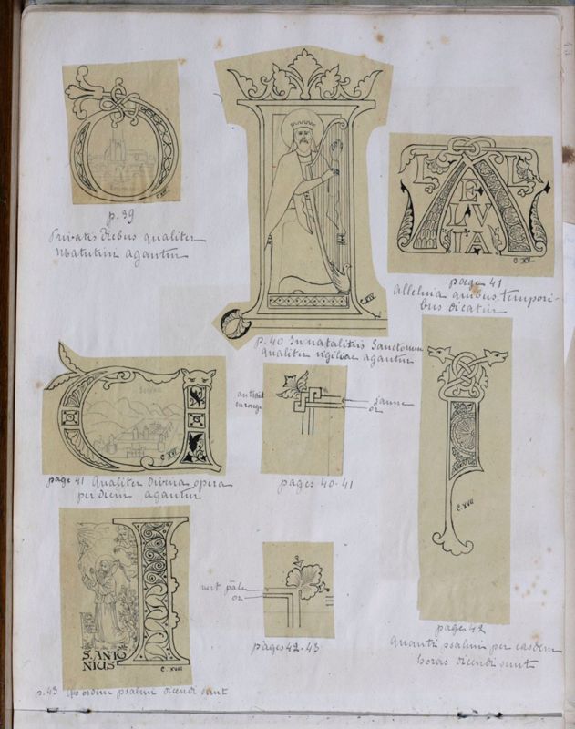 Album contenant les calques d'une Règle de saint Benoît calligraphiée et enluminée à l'abbaye de Maredret pour le kaiser Guillaume II (1899 - 1900)