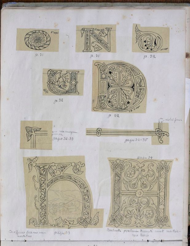 Album contenant les calques d'une Règle de saint Benoît calligraphiée et enluminée à l'abbaye de Maredret pour le kaiser Guillaume II (1899 - 1900)