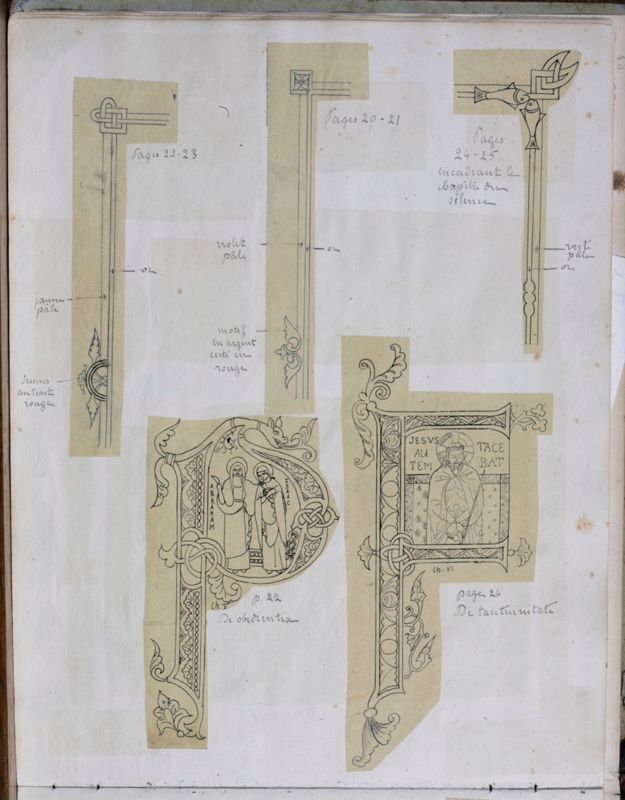Album contenant les calques d'une Règle de saint Benoît calligraphiée et enluminée à l'abbaye de Maredret pour le kaiser Guillaume II (1899 - 1900)