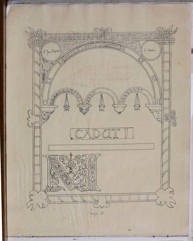 Album contenant les calques d'une Règle de saint Benoît calligraphiée et enluminée à l'abbaye de Maredret pour le kaiser Guillaume II (1899 - 1900)