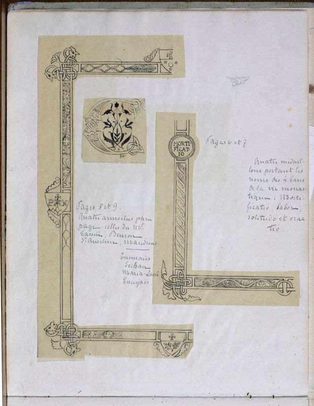 Album contenant les calques d'une Règle de saint Benoît calligraphiée et enluminée à l'abbaye de Maredret pour le kaiser Guillaume II (1899 - 1900)