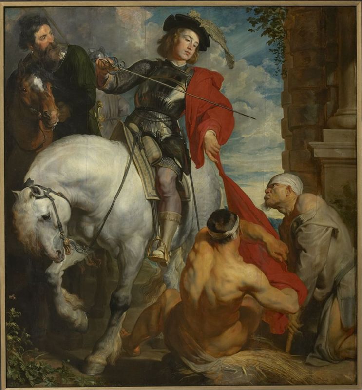 H. Martinus deelt zijn mantel met een bedelaar