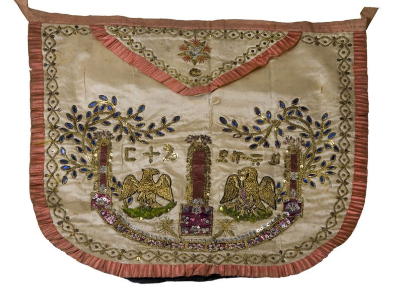 Tablier maçonnique Rose-Croix