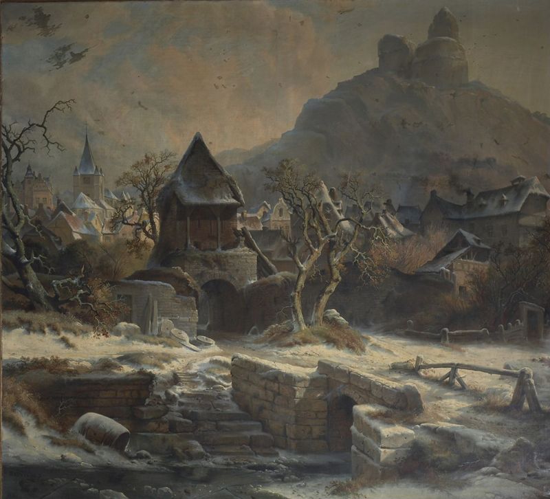 Bouvignes sous la neige