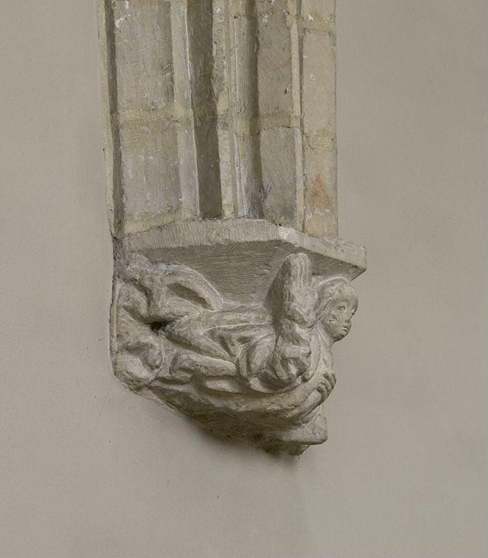 met zegenende figuur (buste)
