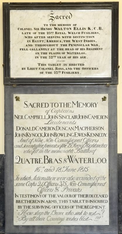 A la mémoire du Colonel Sir Henry Walton Ellis K.C.B...