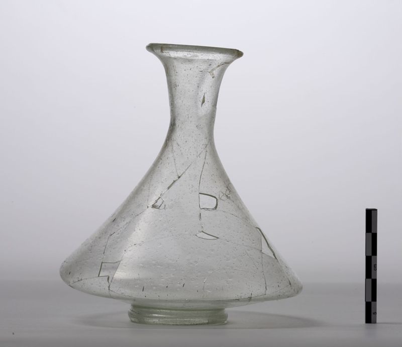 Flacon conique transparent