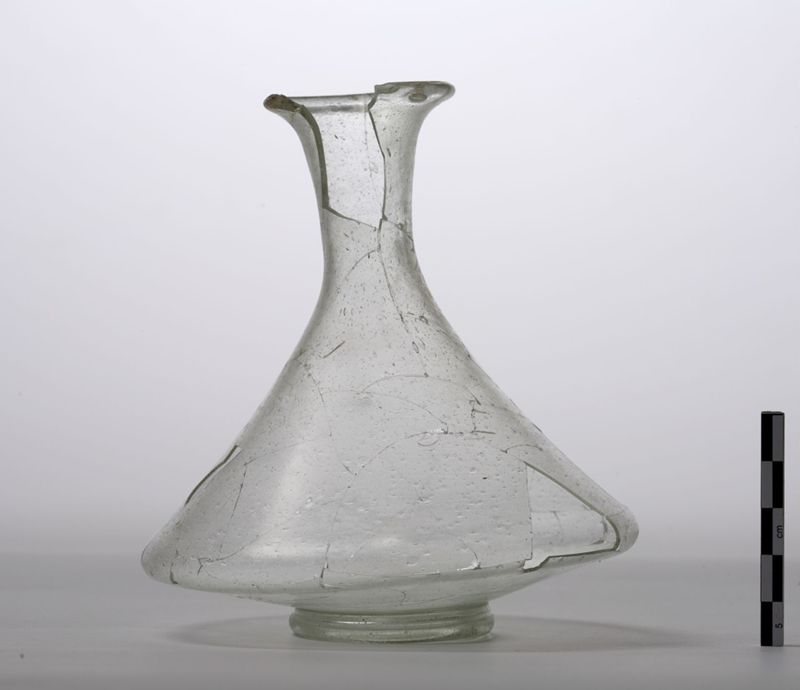 Flacon conique transparent