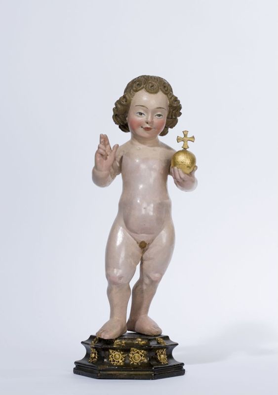 Enfant Jésus bénissant avec globe